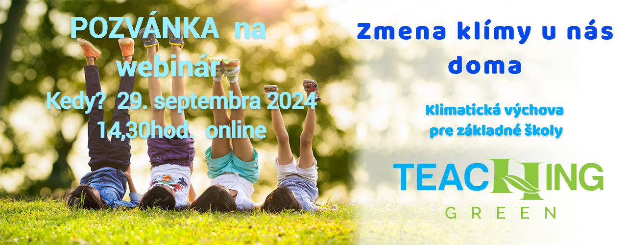 Webinár  - Zmena klímy u nás doma