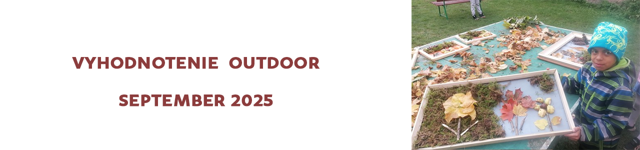 Vyhodnotenie outdoorovej súťaže - 1. kolo 2025